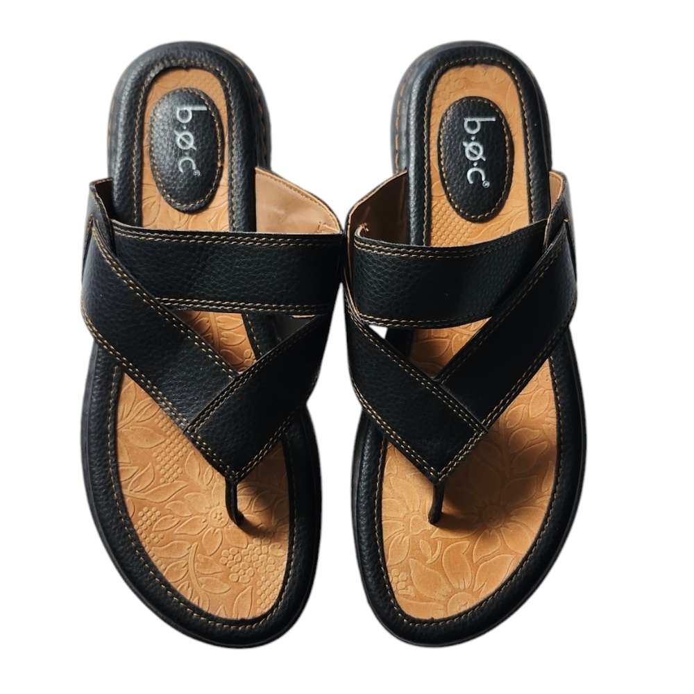 b.o.c Black and Tan Sandals size 9 women's